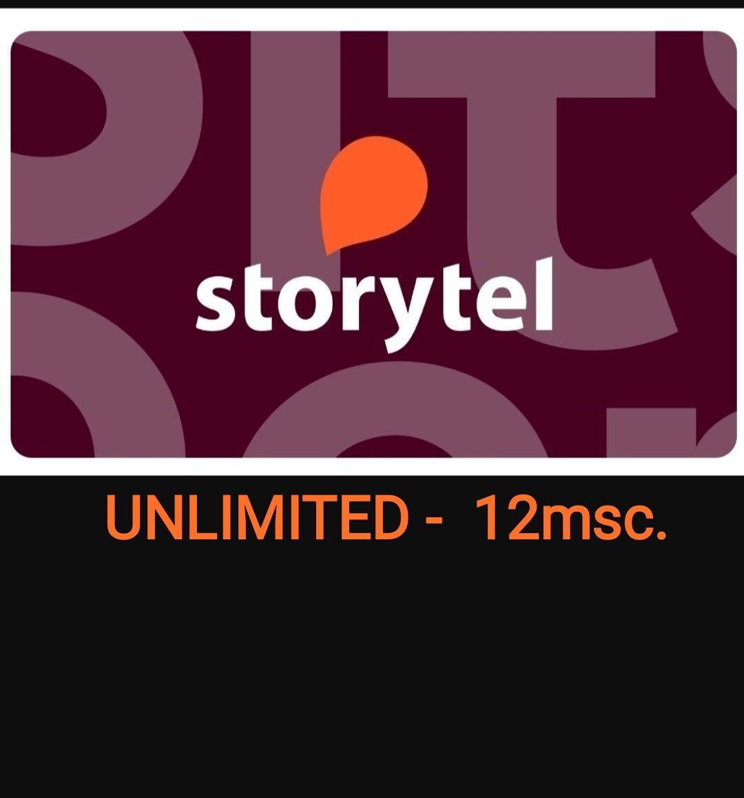 Storytel Unlimited - 12msc