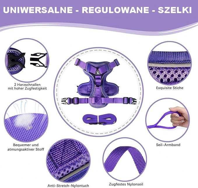 Regulowane szelki dla kota/psa