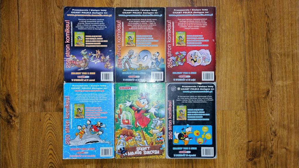 6920#4+ Komiksy Gigant Poleca rok 2020 zestaw 222-227 Donald stan db+