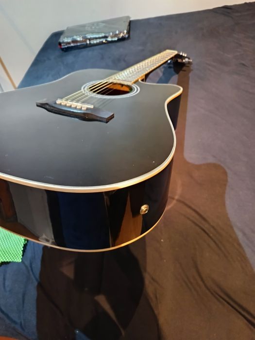 Violão Harley Benton D-120CE preto