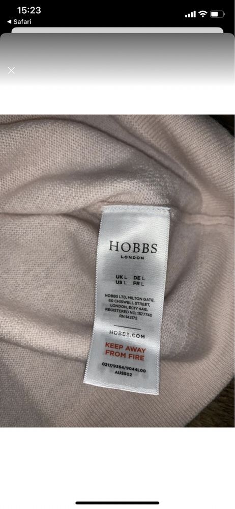 Кашеміровий светр Hobbs