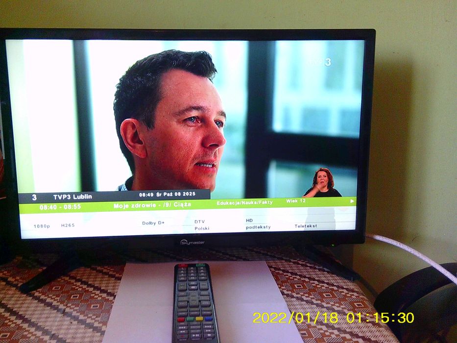 Skymaster (Manta) 22 cale, full HD,LED, pilot, dvb-t2 h.265, do ZK, AŚ