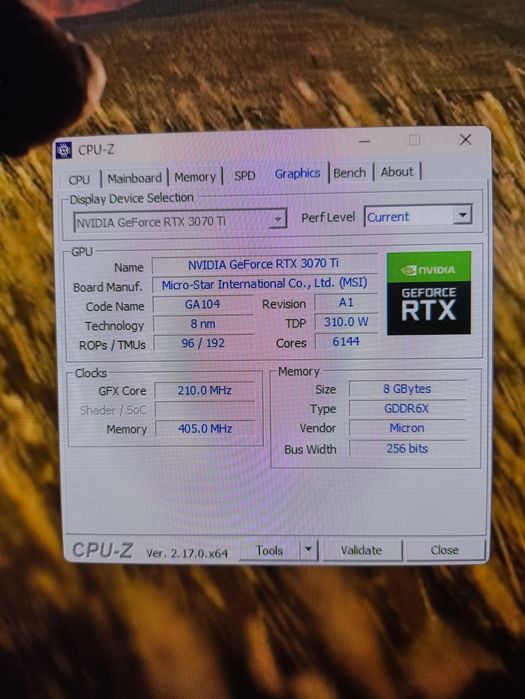 MSI RTX 3070ti Suprim X