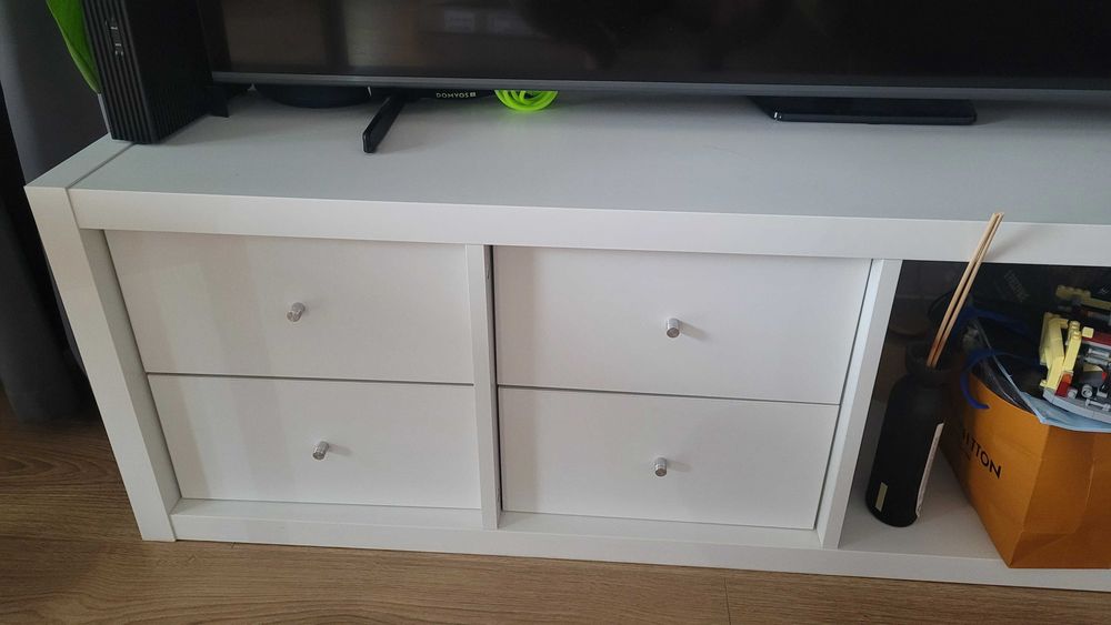 Szafka rtv + stolik kawowy biały komplet Ikea