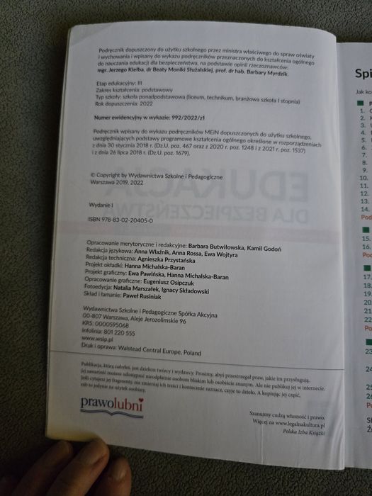 Edukacja dla bezpieczeństwa nowa edycja