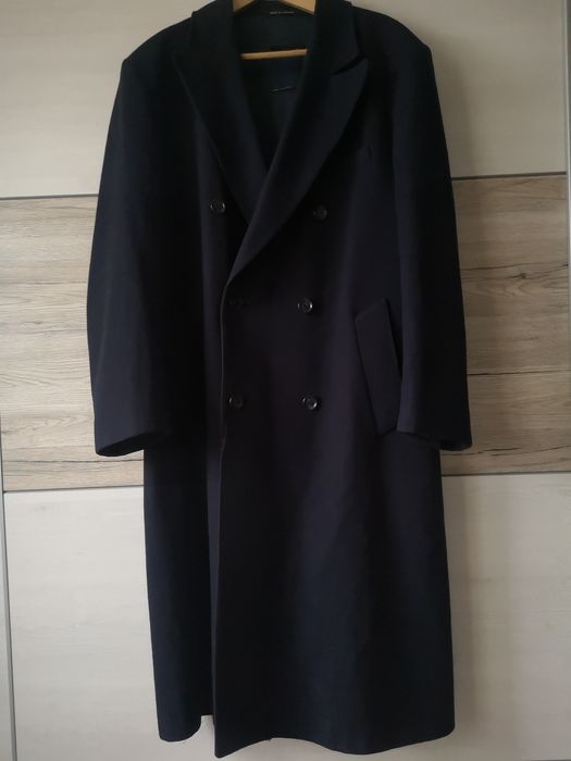 Płaszcz damski granatowy roz 48 100% wełna
