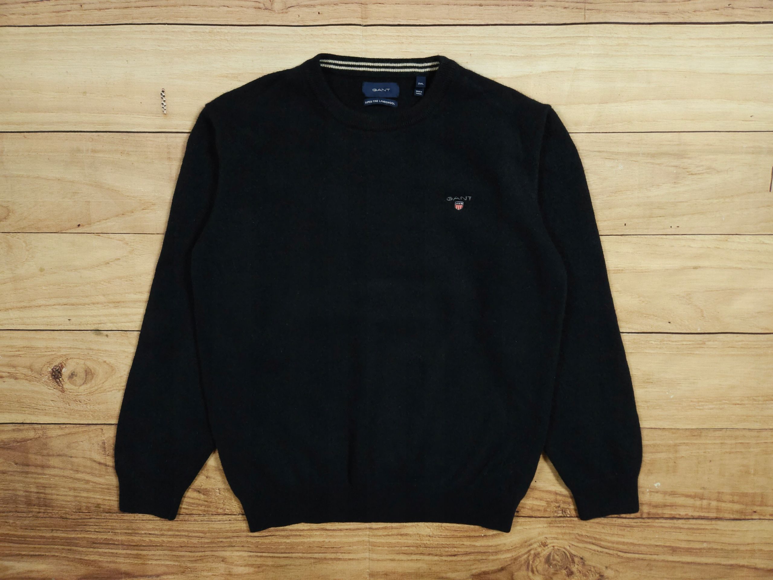 GANT Super Fine Lambswool Sweter Logowany r. 2XL (S)