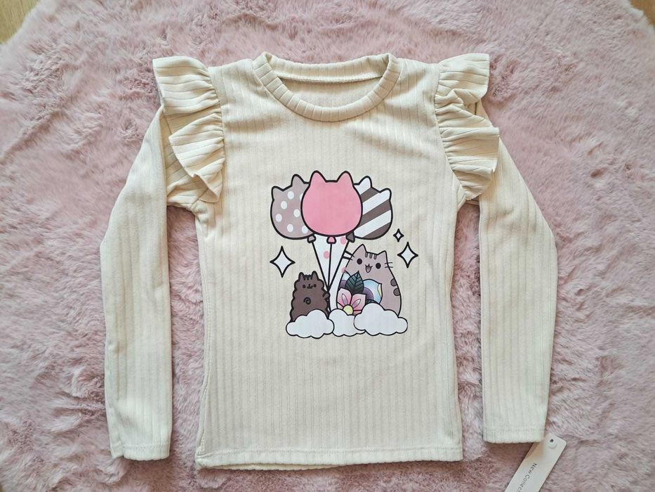 Bluzka Pusheen rozmiar 104 beżowa wyprzedaż