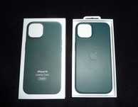 Oryginał Etui Apple iPhone 14 Leather Case MagSafe Forest Green nowe!