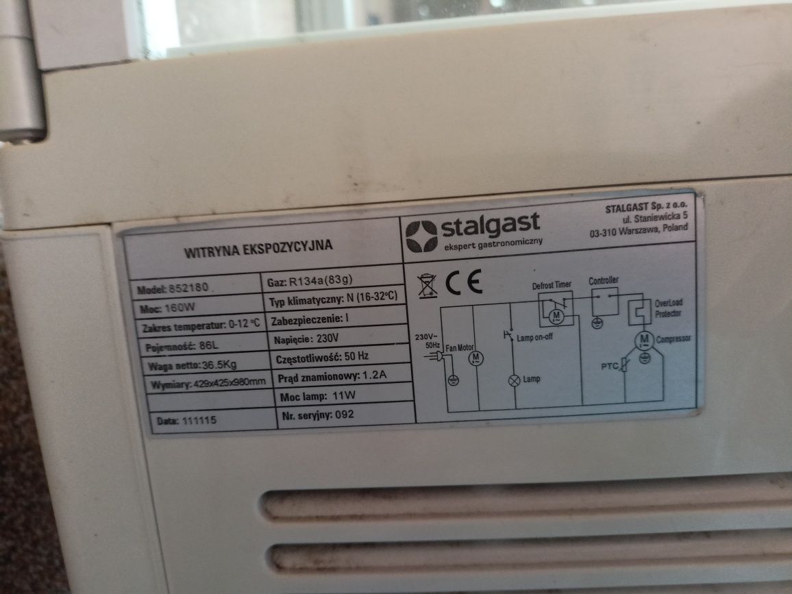 Witryna ekspozycyjna, lodówka Stalgast