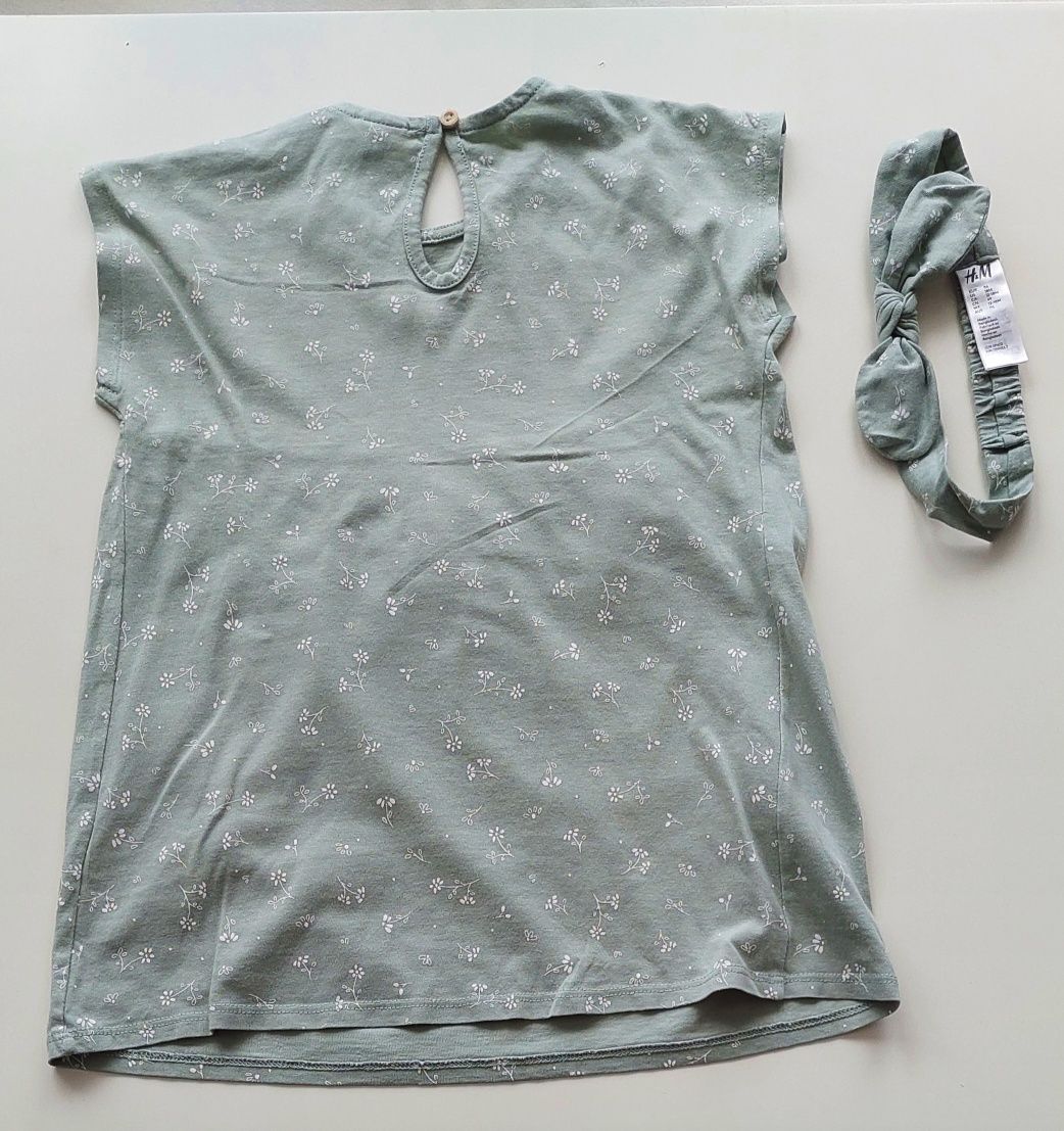 Sukienka plus opaska H&M rozm 86 cm
