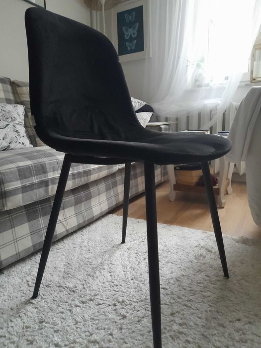 4 krzesla welurowe homla