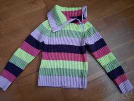 Ciepły sweterek/golf dla dziewczynki r. 122