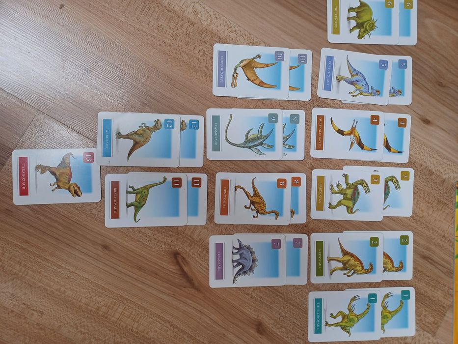 Zestaw 4w1 gra domino puzzle pamięć Dinozaury + gratis