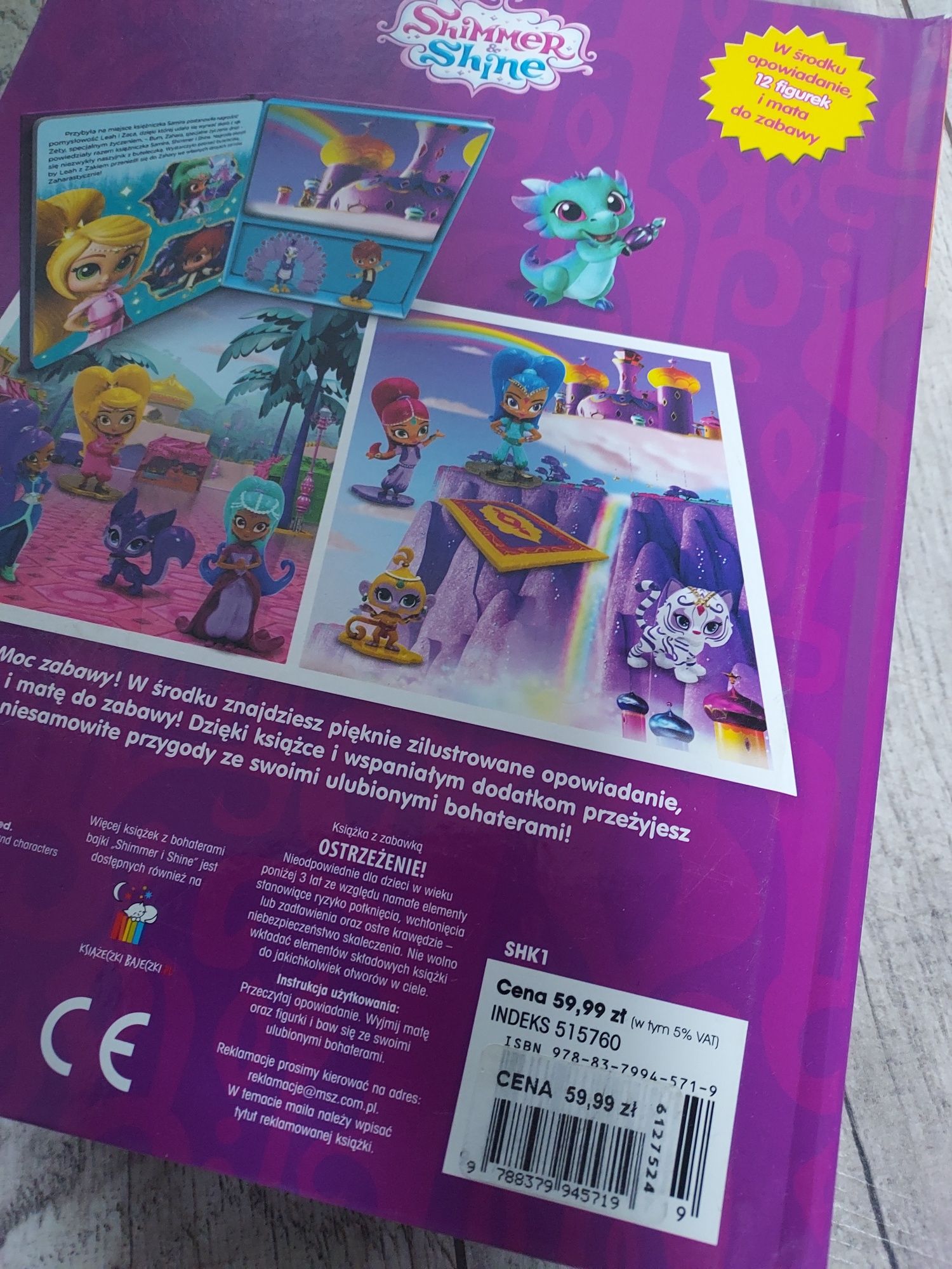 Shimmer i Shine książka z mata i figurkami