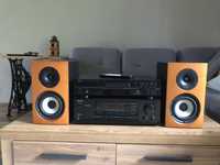 Amplituner ONKYO z odtwarzaczem CD DENON + kolumny TONSIL