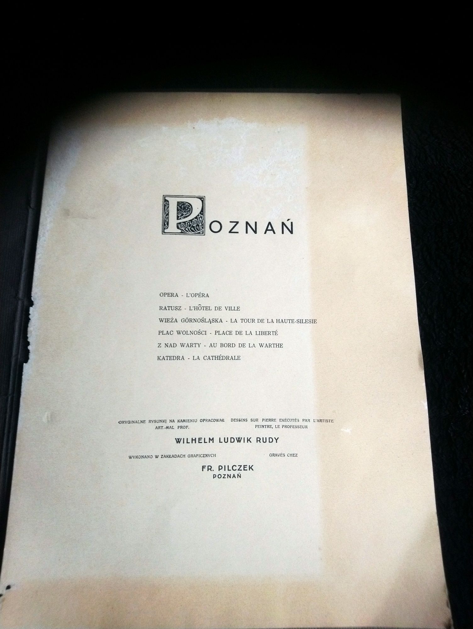 Litografie orginalne z 1928 roku Wilhelm Ludwik Rudy