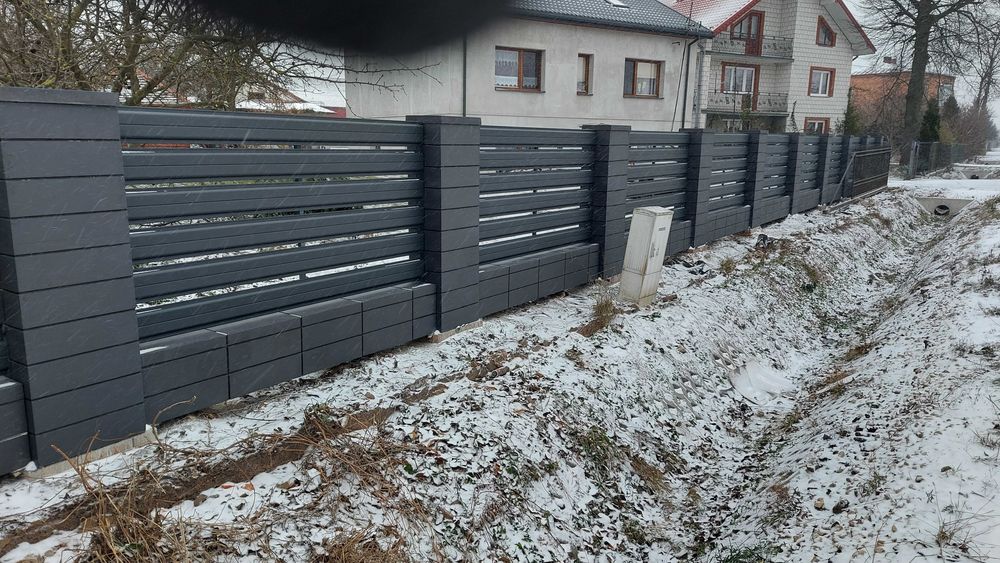 OGRODZENIE OGRODZENIA BETONOWE klinkierowe bloczek ogrodzeniowy