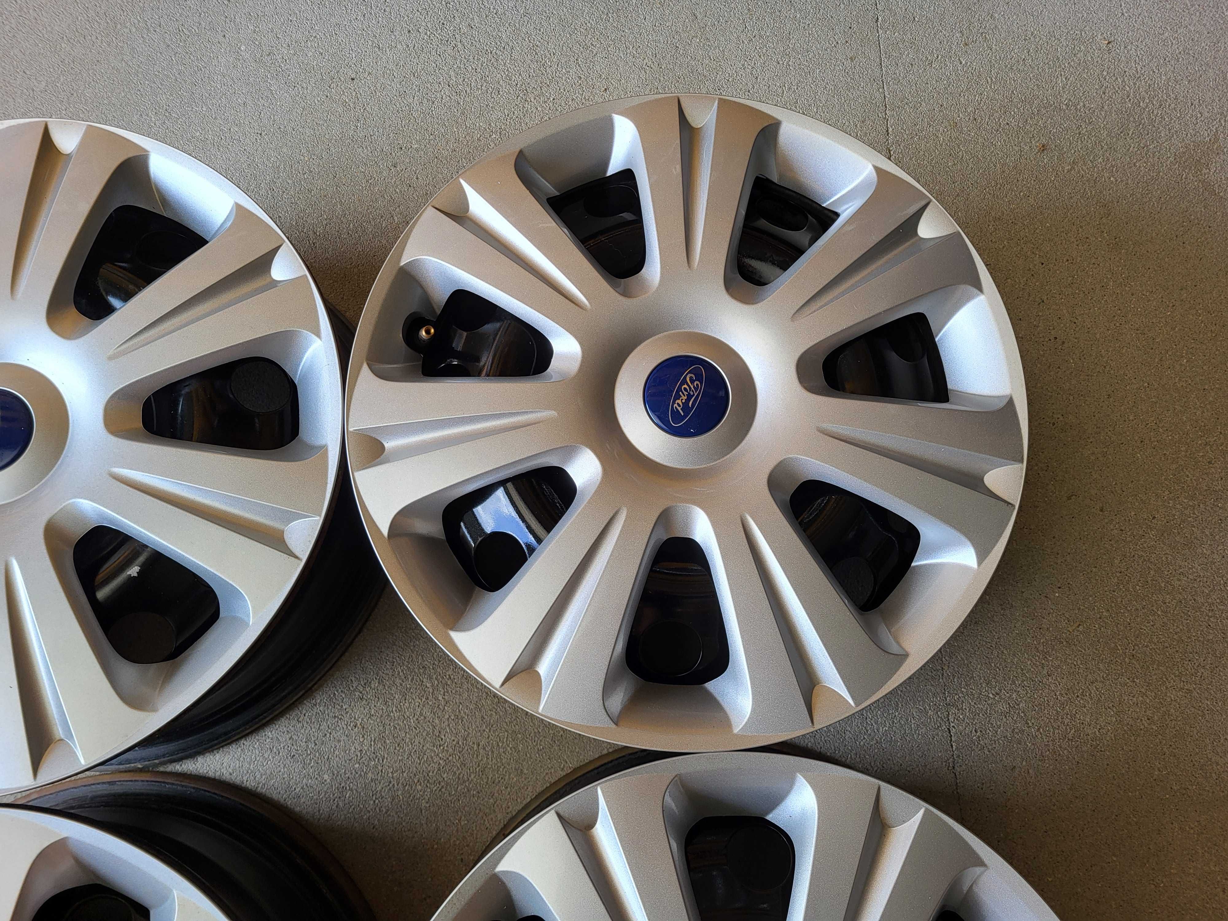 [845] Felgi stalowe FORD 16 cali 5x108 Transit Focus +Czujniki+Kołpaki