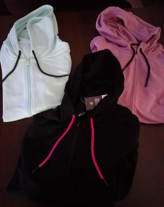 BLUZA rozpinana dresowa z kapturem