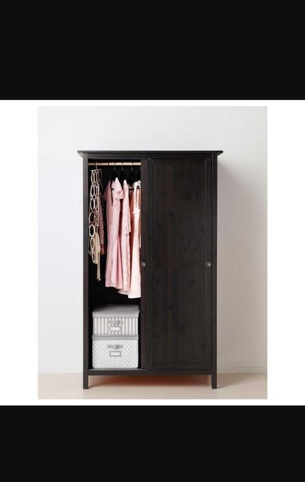 Ikea Hemnes szafa brązowa lite drewno