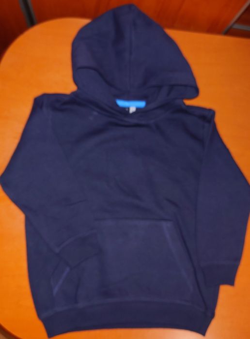 Granatowa dziecięca bluza z kapturem 110-116