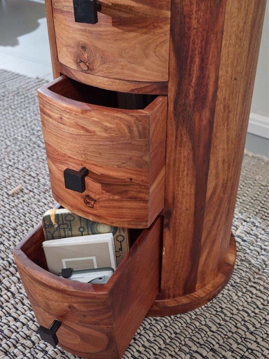 Nowa komoda z litego drewna SheeSham ręcznie wykonana unikatowy desing