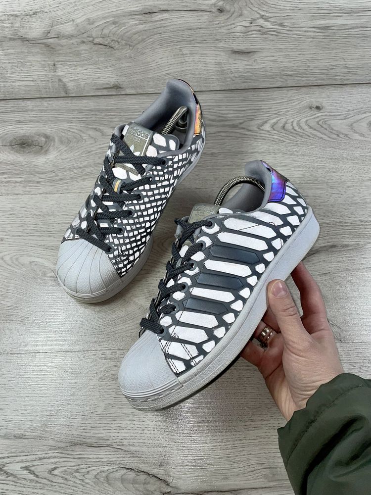 Жіночі кросівки Adidas Superstar рефлектив