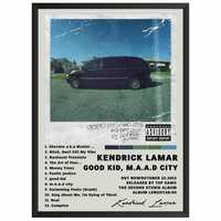 Kendrick Lamar Good Kid M.A.A.D City Plakat Obraz z albumem prezent