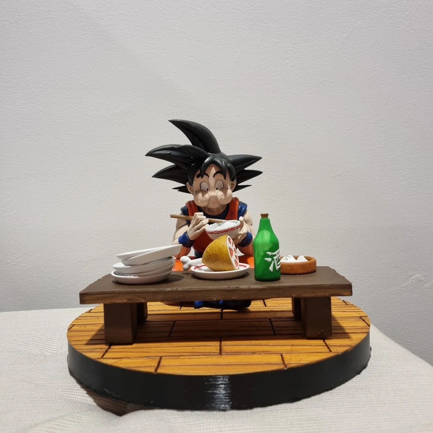 Diorama do Goku a almoçar