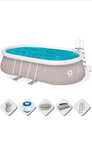 Piscina oval PVC de estrutura 10.000 litros e 1 metro profundidade