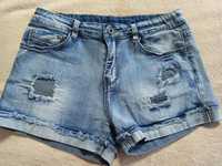 Jeansowe krótkie spodenki, szorty dla dziewczynki rozm. 152
