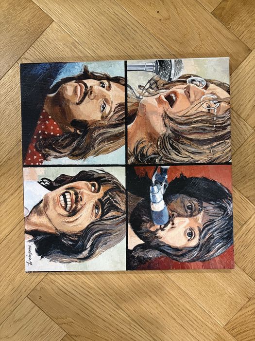 Portret The Beatles na płótnie 26x26 cm – reprodukcja