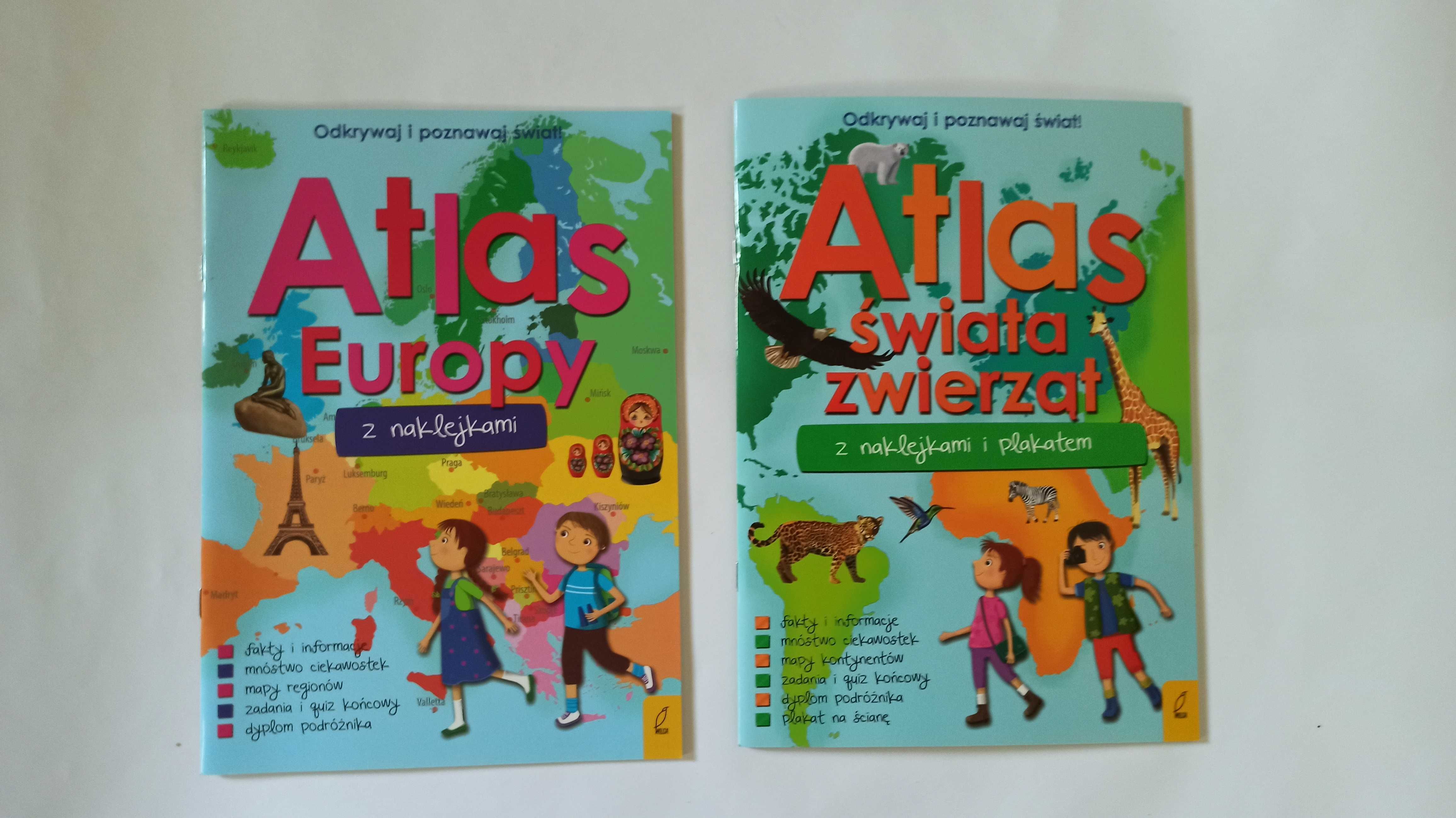 Atlas Europy i Atlas zwierząt świata! - Nowe książeczki  dla dzieci