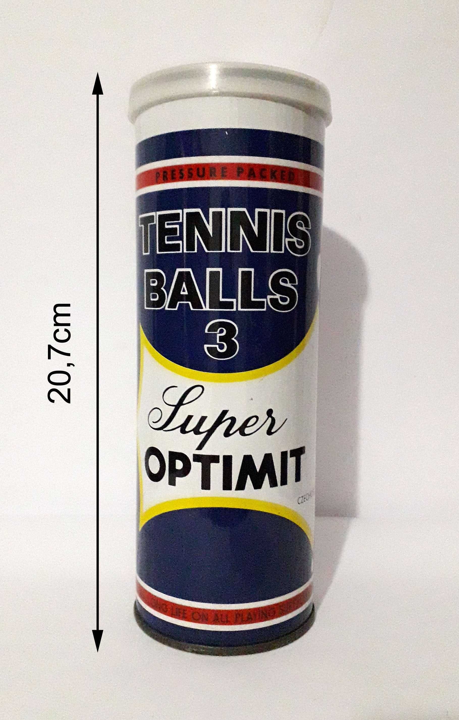 Set de 3 bolas de ténis Super Optimit em caixa - Vintage