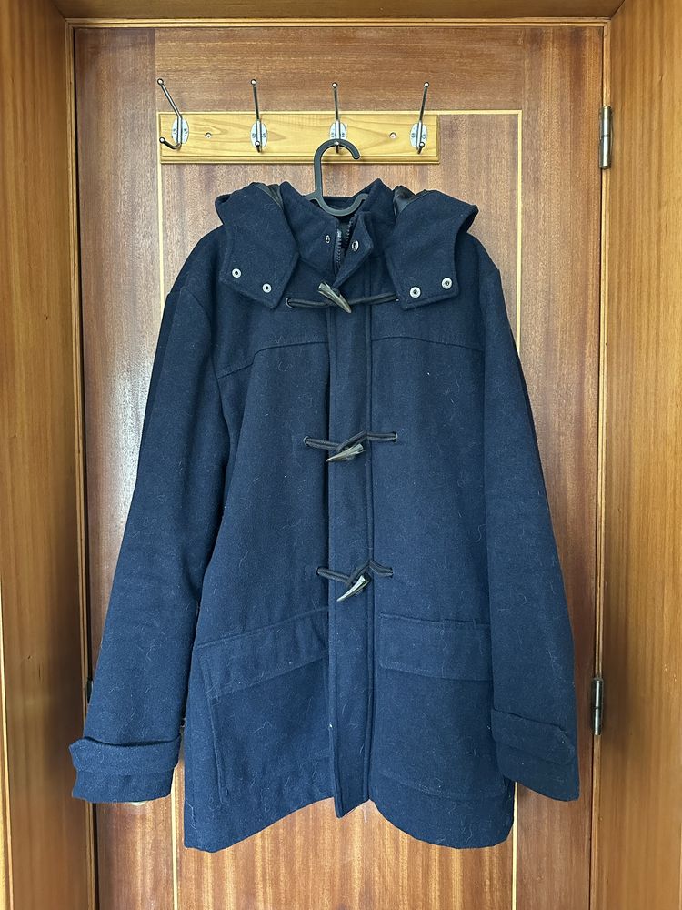 Sobretudo masculino azul escuro