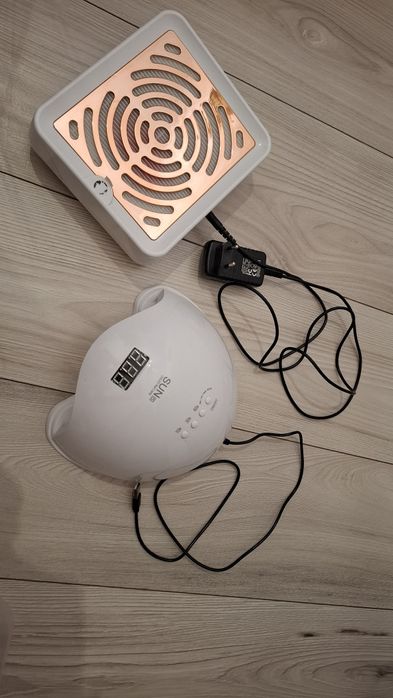 Zestaw Lampa UV led i pochłaniacz pyłu do robienia paznokci