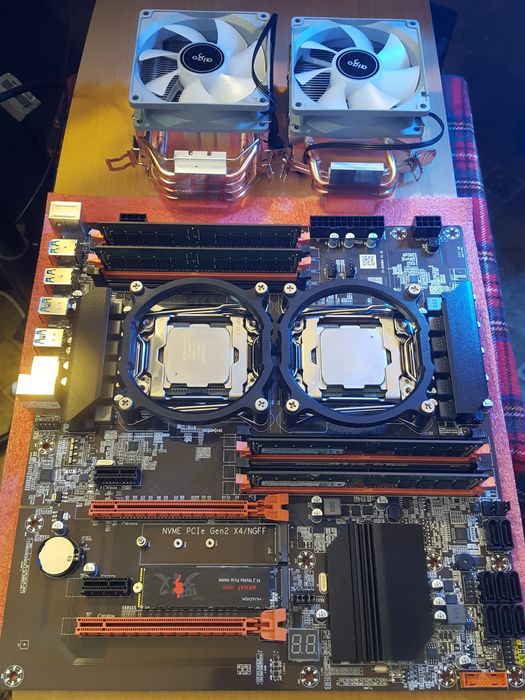 Комплект Dual X99 LGA 2011-3, E5 2680 V4, 32Gb 8Gb x4, SSD NVME, кулер