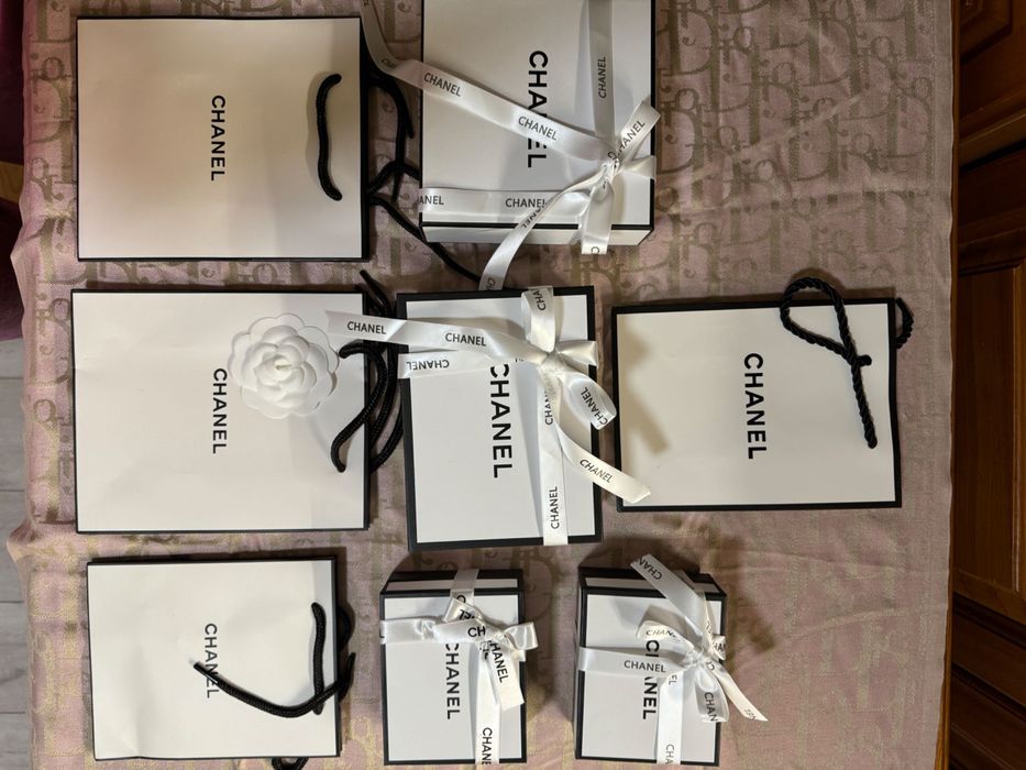 Пакет chanel новий та бу коробка Шанель упакування брендове
