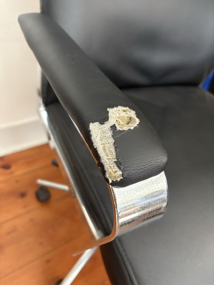 Cadeira de escritorio dm pele macia