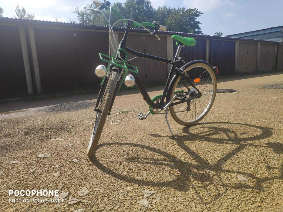 Rower miejski oldschool bagażnik z przodu
