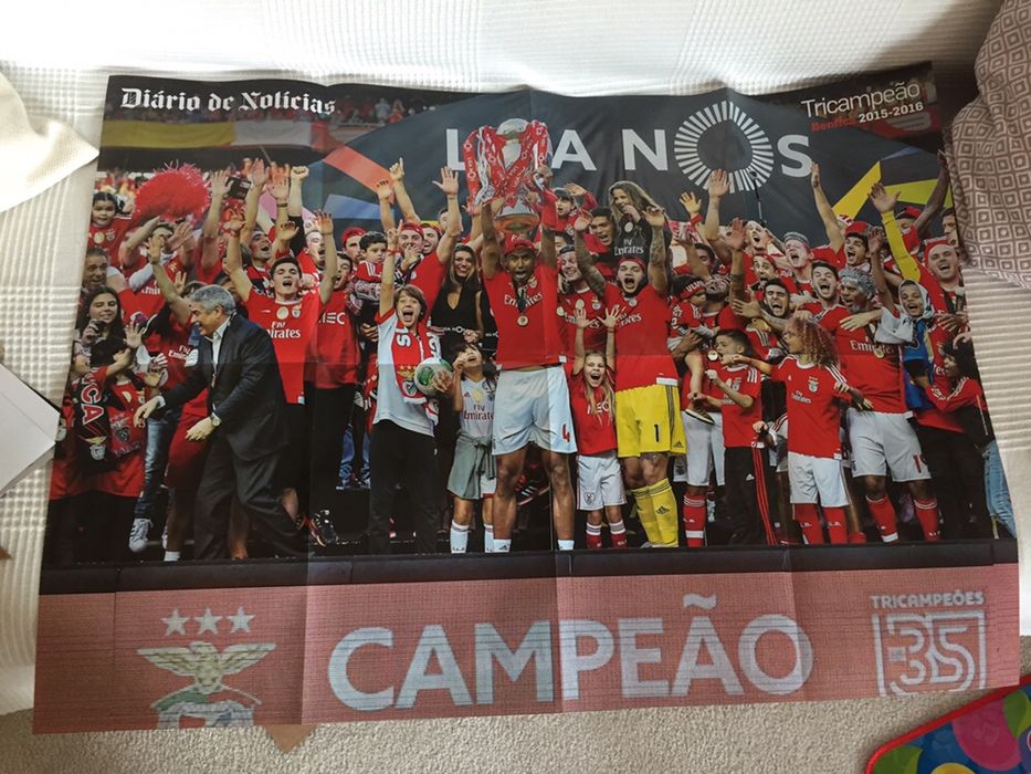 Vários poster Benfica Tricampeão e Tetracampeão