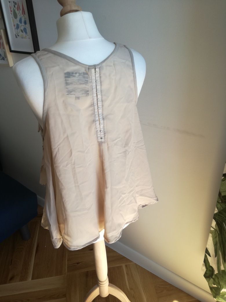 River Island l'art top bez rekawow XL uk14