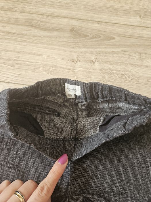 Bufiaste krótkie spodenki newbie w jodełkę rustykalne cottage