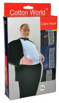 Slipy bawełniane Cotton World- duże rozmiary 5XL- 3 sztuki