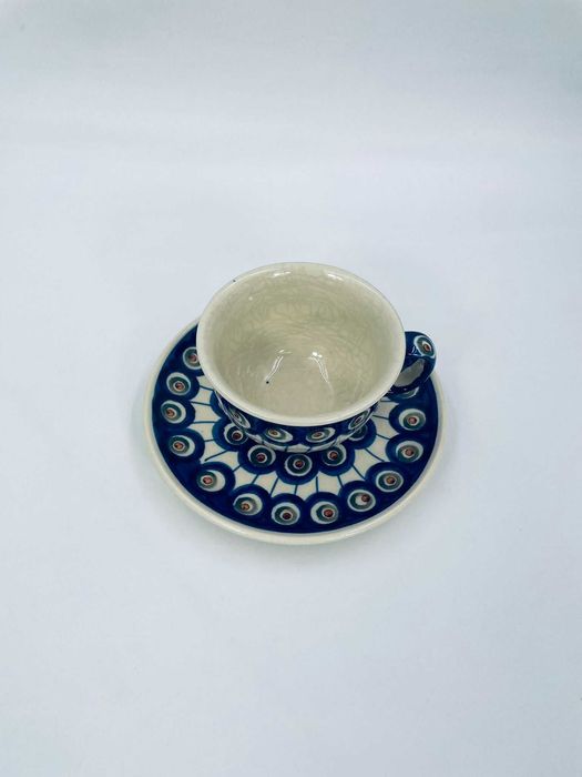 Zestaw śniadaniowy Filiżanka kolekcjonerska Polska Bolesławiec