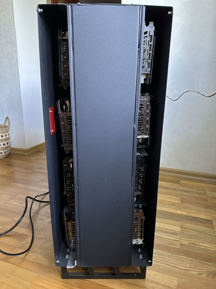 Майнінг ферма на 8 відеокарт RX6800XT/RX6900XT 16 GB Power Color/ASUS