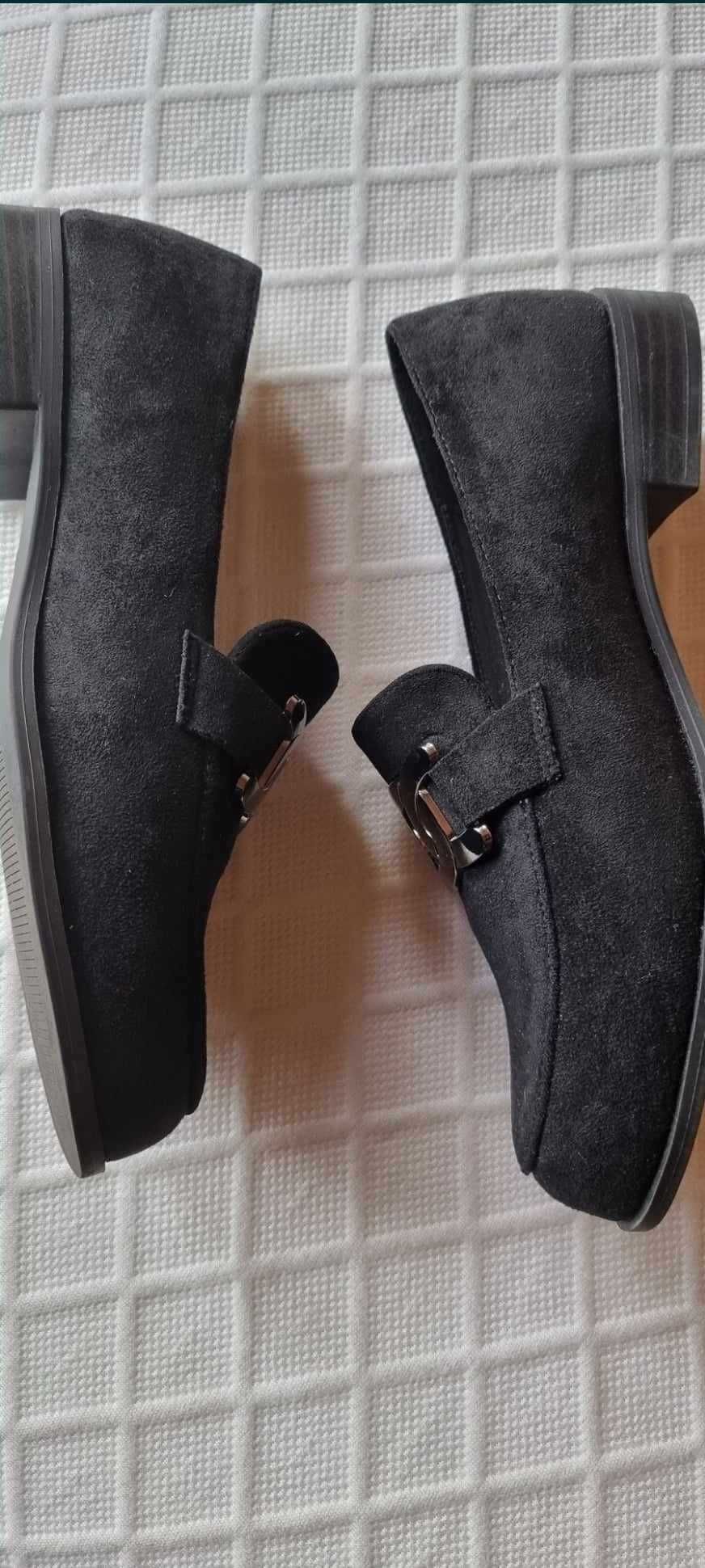 Buty damskie czarne mokasyny 39