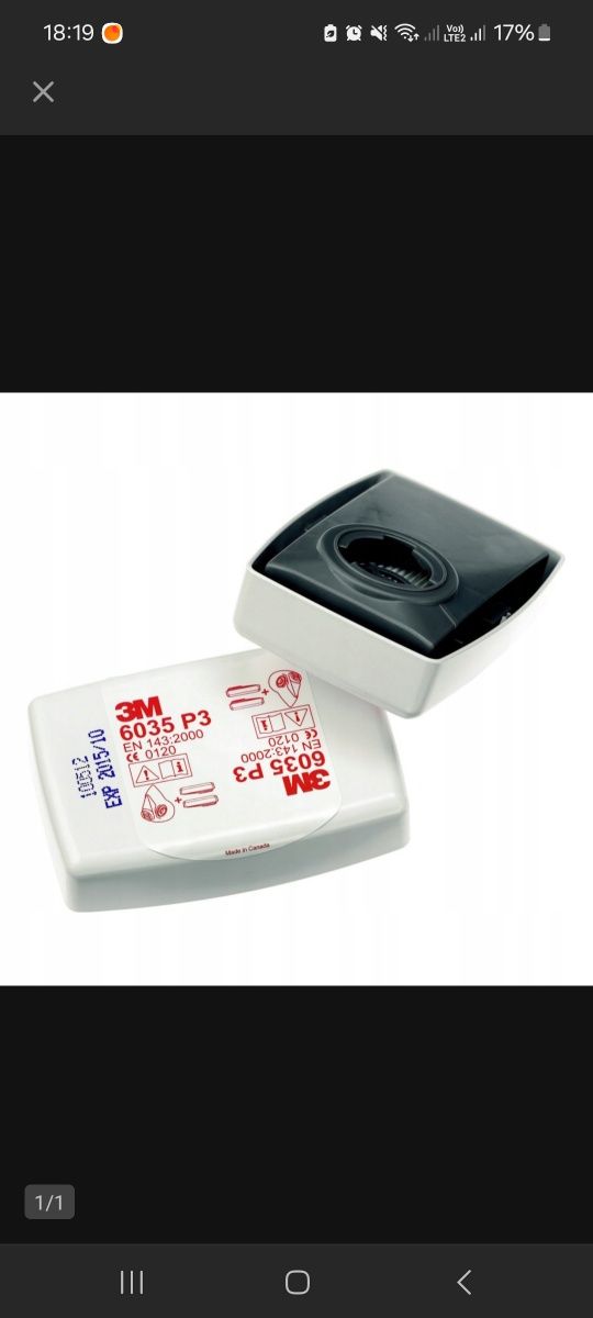 Filtr przeciwpyłowy 3M 6035 P3R Para Komplet