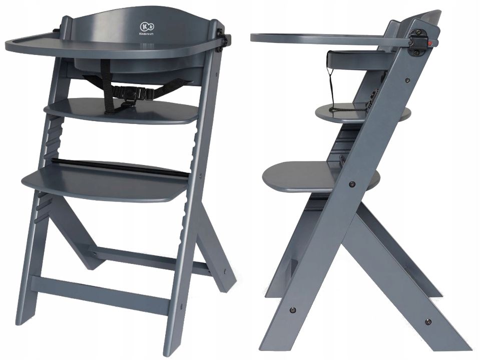 kinderkraft enock krzesełko do karmienia 3w1 grey